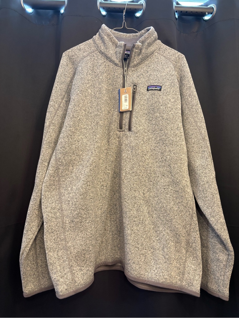 NEW! Patagonia Gray Half-Zip Fleece Pullover MENS XL